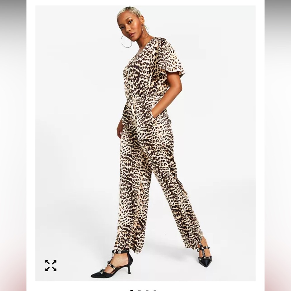 INC International Concepts Leopard Print Jumpsuit